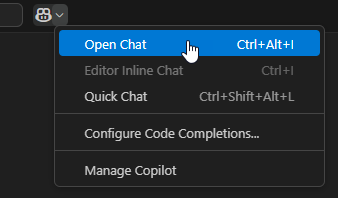Schermopname van het menu Chat in-/uitschakelen geopend en de optie Chat openen selecteren.