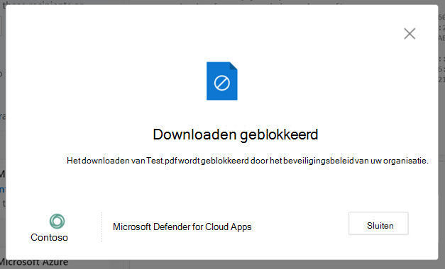 Schermafbeelding van een bericht dat een download is geblokkeerd.