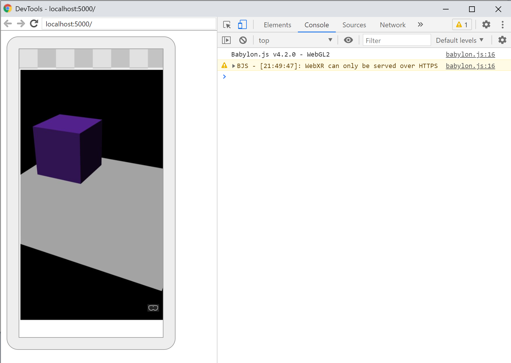 chrome DevTools-foutopsporingsvenster