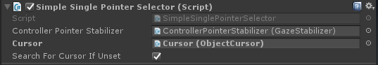 Eenvoudige single pointer selector instellen