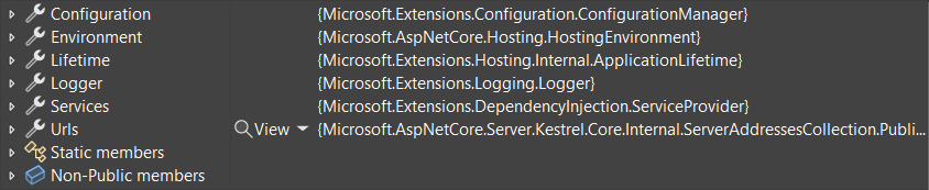 Nieprzydatne wyświetlanie debugera typu WebApplication w .NET 7.
