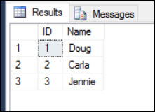 Dane skopiowane do SQL Server 2