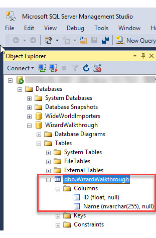 Dane skopiowane do SQL Server