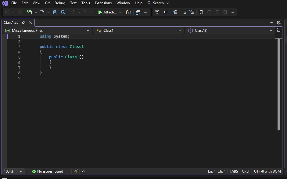 Zrzut ekranu przedstawiający plik kodu C# w programie Visual Studio.