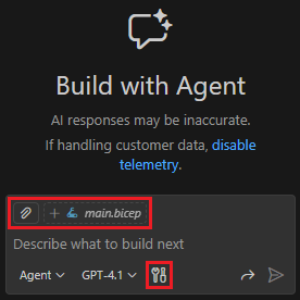 Captura de tela do painel de chat do Visual Studio Code.