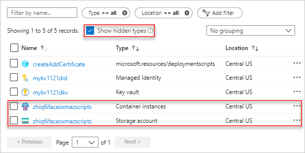 Recursos de script de implantação de modelo do Gerenciador de Recursos