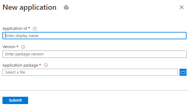 Captura de tela do novo processo de criação de aplicativo no portal do Azure.
