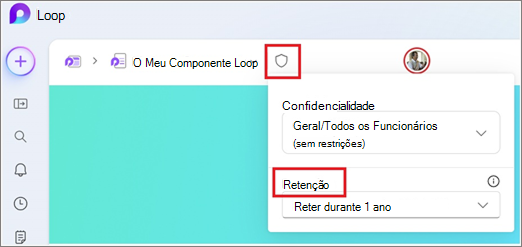 Aplicar menu de rótulo mostrado no aplicativo Loop.