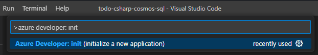 Captura de tela da opção para inicializar um novo aplicativo.