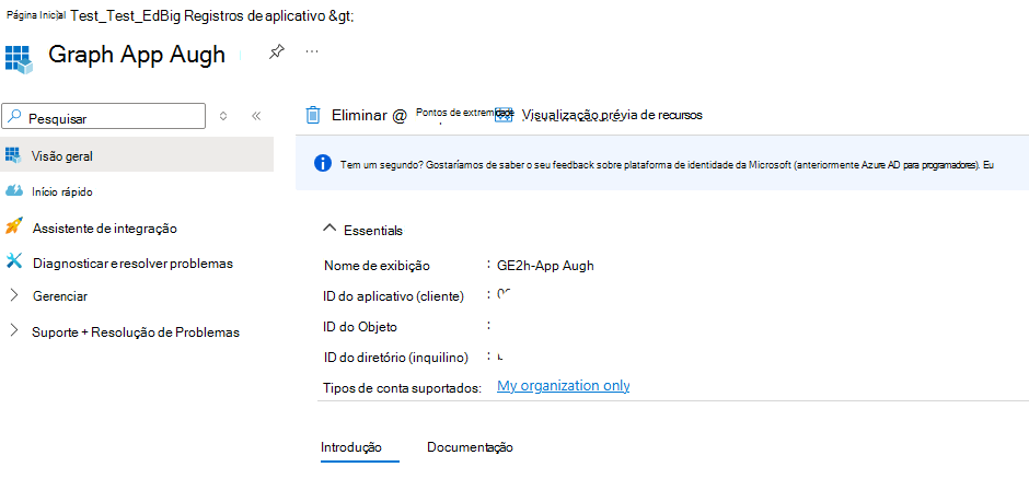 Captura de tela da página de registro do aplicativo.