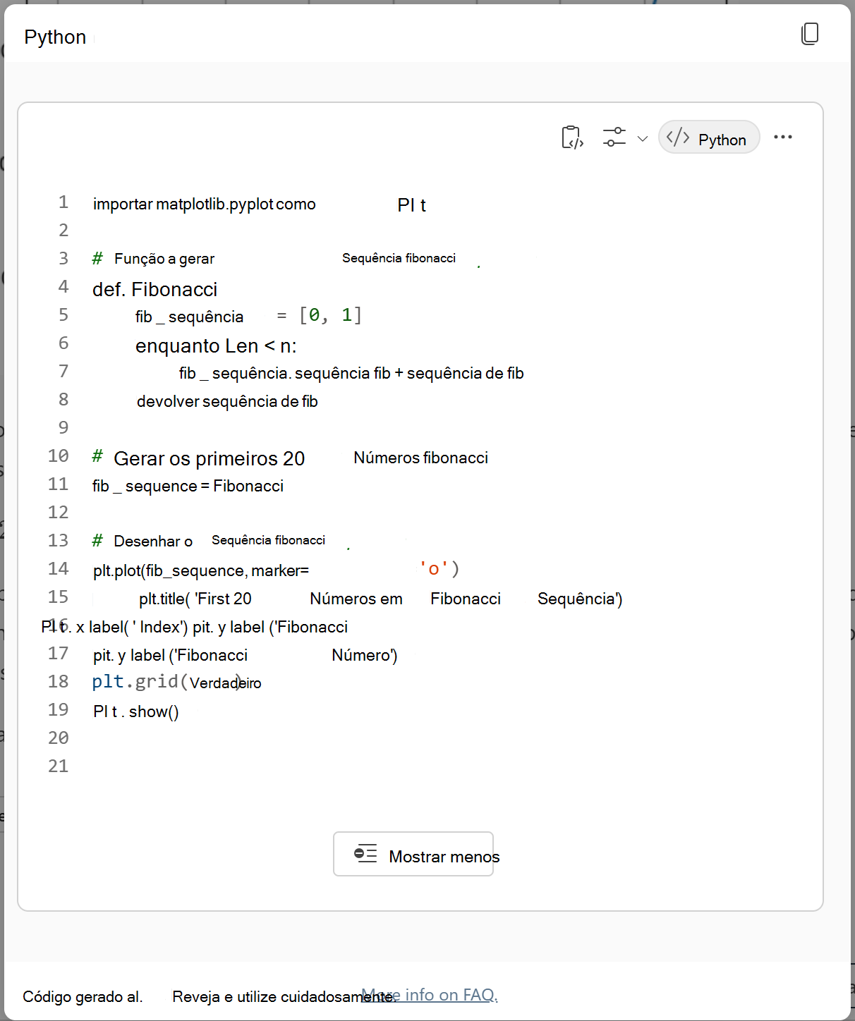 Uma captura de tela mostrando o código Python usado para gerar o grafo solicitado