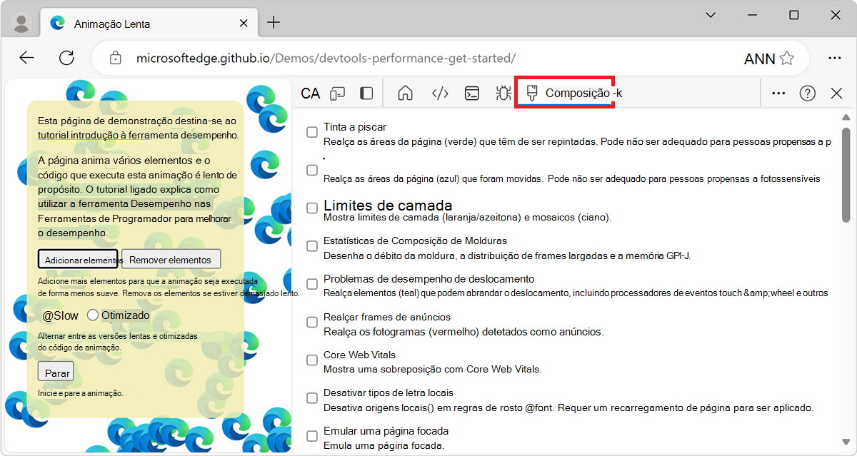 A ferramenta Renderização