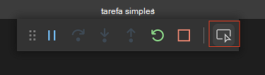 O botão Inspecionar no Visual Studio Code para iniciar a extensão DevTools