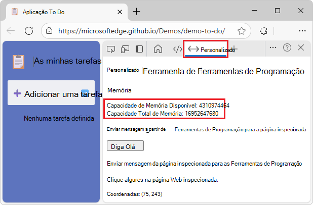 Atualizando a capacidade de memória disponível