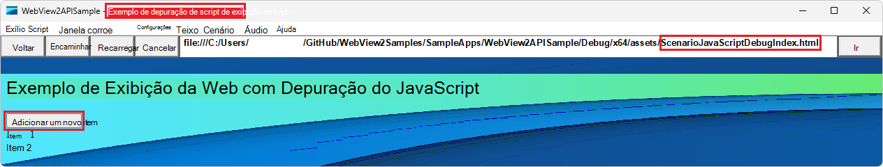 Arquivo HTML renderizado 