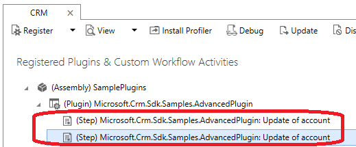 Registro Duplicado da Etapa de Plug-in