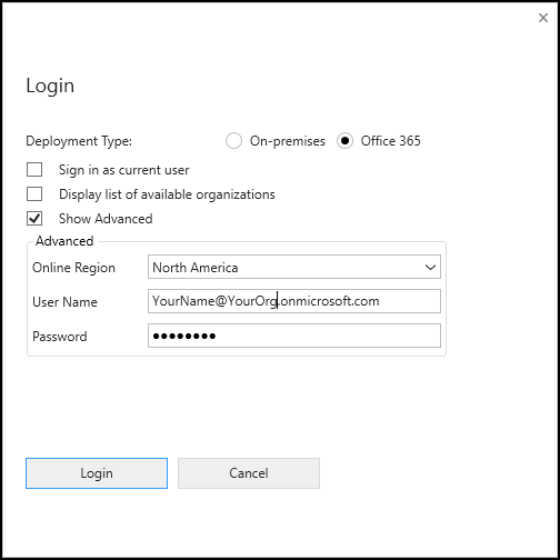 Efetuar login com a ferramenta de registro de plug-in.