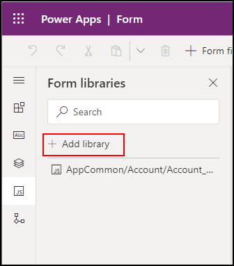 Adicionar biblioteca ao formulário