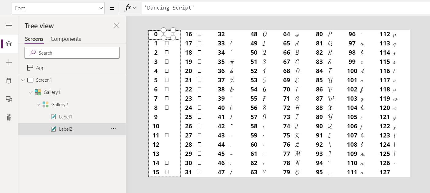 Script dançante.