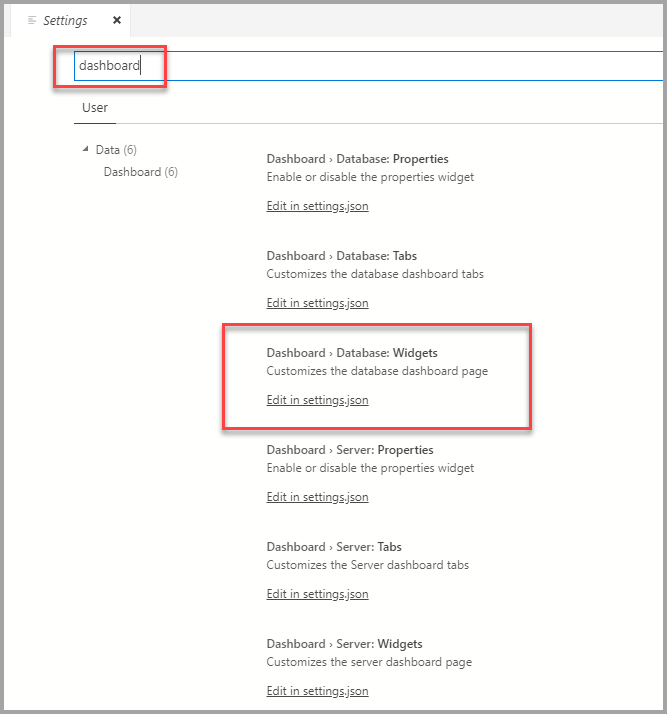 Configurações de pesquisa