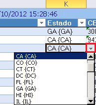 Excel - Lista suspensa com estados