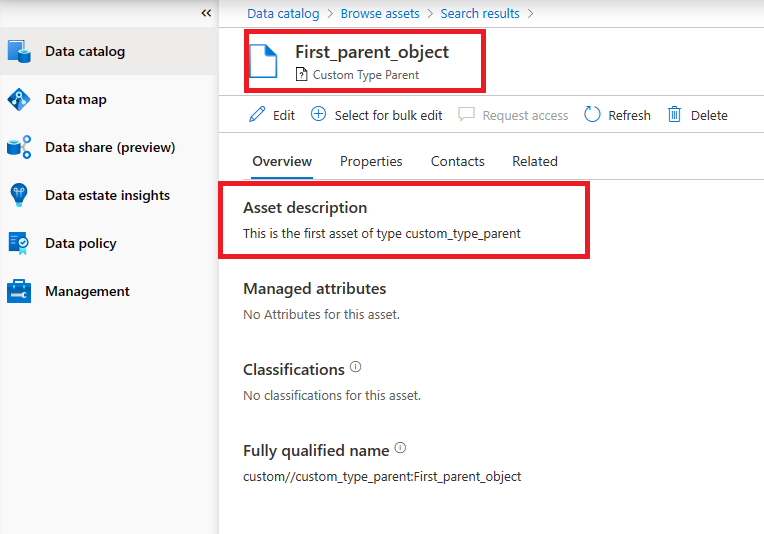 Captura de tela da página First_parent_object.