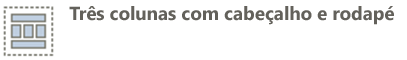 cabeçalho, 3 colunas, rodapé