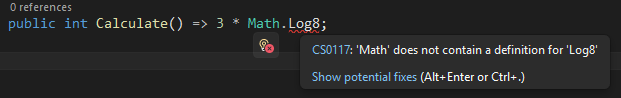 Screenshot mostrando rabiscos em Visual Studio.