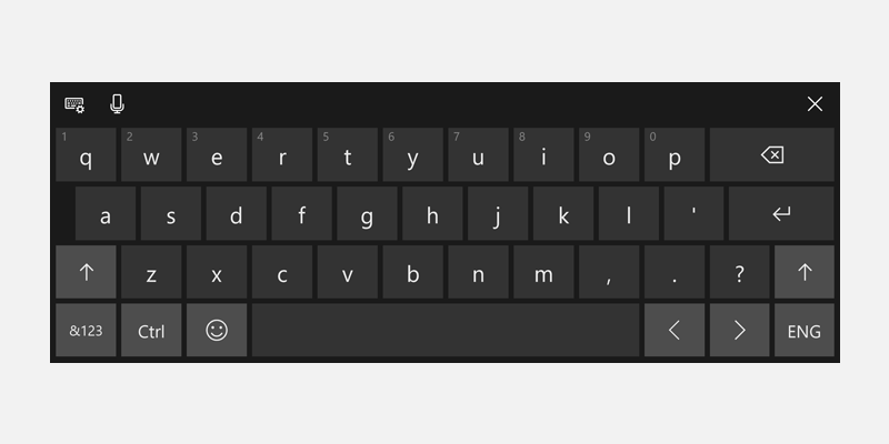 teclado touchscreen do Windows para