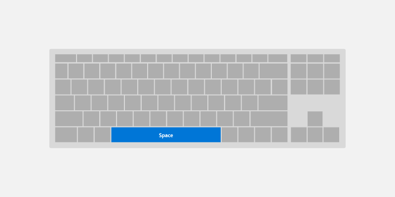 tecla de espaço