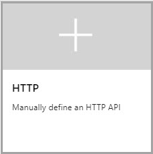 Captura de ecrã que mostra o mosaico HTTP no portal do Azure.