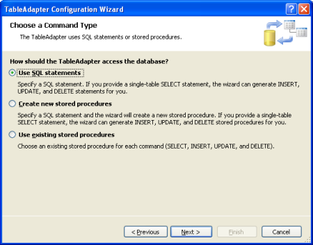 Consultar os dados usando uma instrução SQL ad-hoc