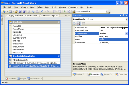 Altere a propriedade ExecuteMode para Scalar