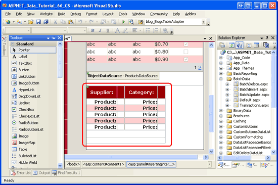 A interface de inserção é composta por uma tabela de Seven-Row de quatro colunas