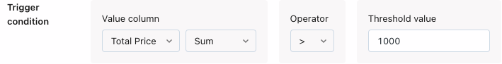 Condições do disparador
