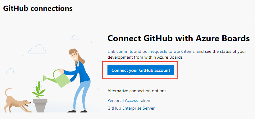 Captura de ecrã da primeira ligação com credenciais GitHub.