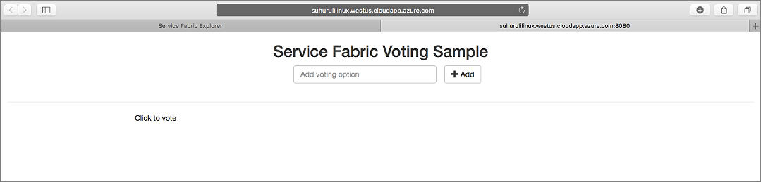 Aplicativo de votação Java Azure