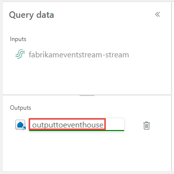 Captura de tela que mostra o nome de uma saída.