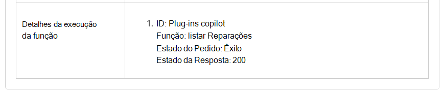 Imagem do depurador mostrando a função selecionada de um plug-in.