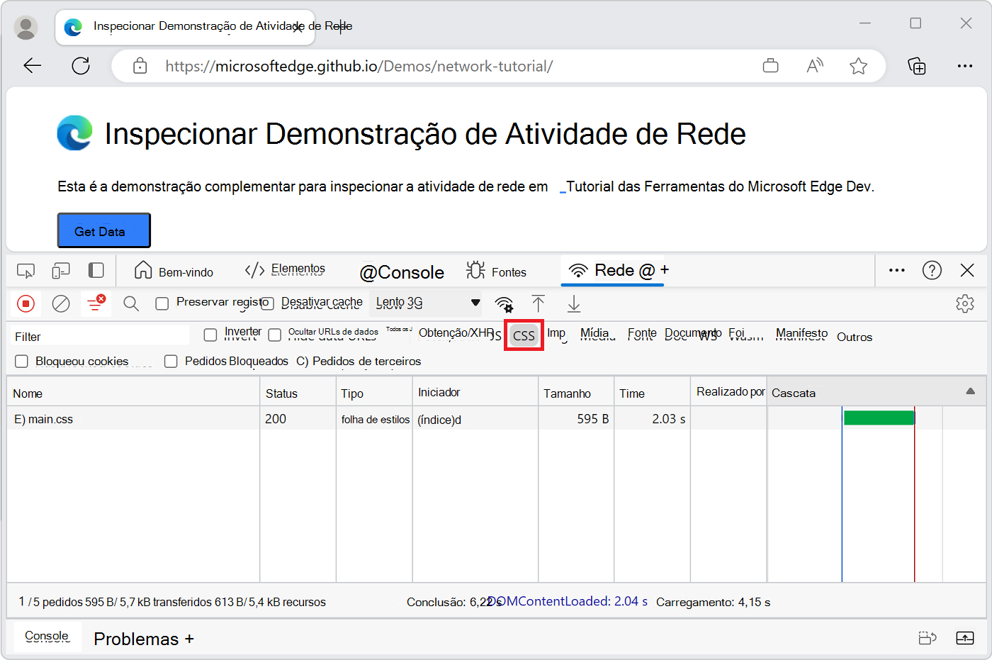 Mostrar apenas arquivos CSS