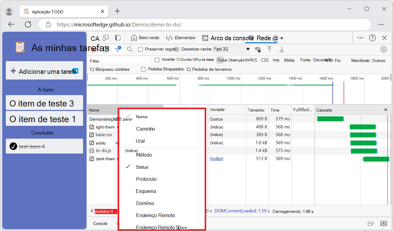Adicionando uma coluna à tabela Solicitações