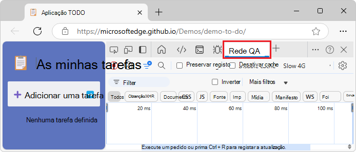 O ícone de aviso Limitado na guia Rede na Barra de Atividades