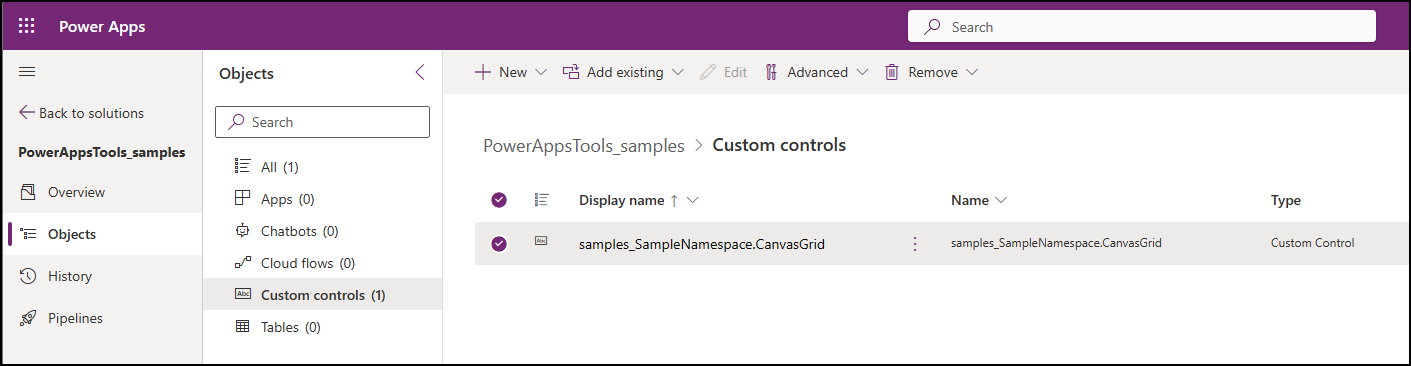solução PowerAppsTools_samples