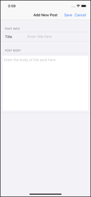 Captura de tela de adicionar nova página de postagem