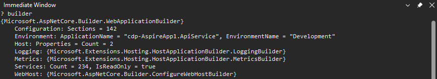 Captura de ecrã a mostrar como abrir a janela Imediata em Visual Studio.