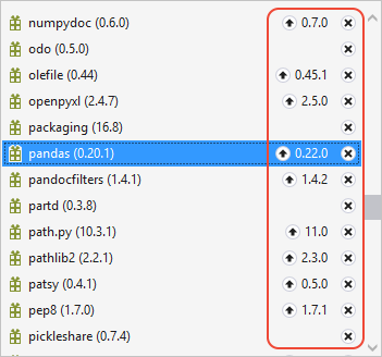 aba Pacotes de ambientes Python