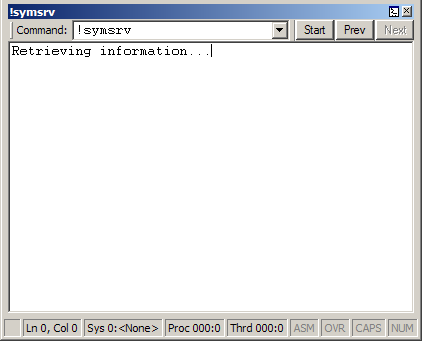 Captura de ecrã de um exemplo de janela do Command Browser.