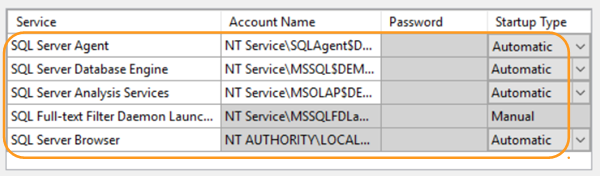 Serverkonfiguration (information)