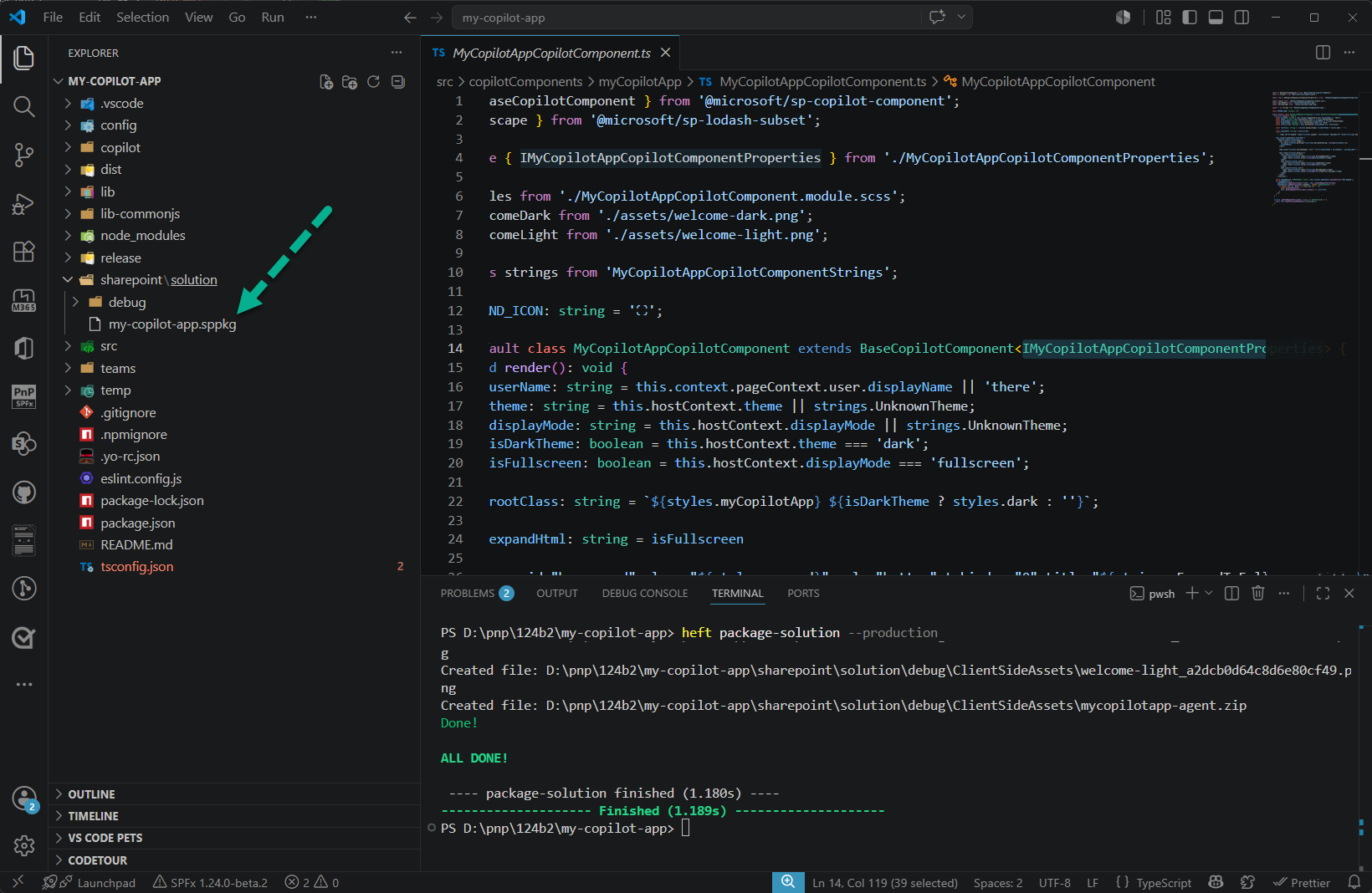 The generated solution package