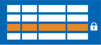 Dekorativ bild av säkerhet på radnivå.